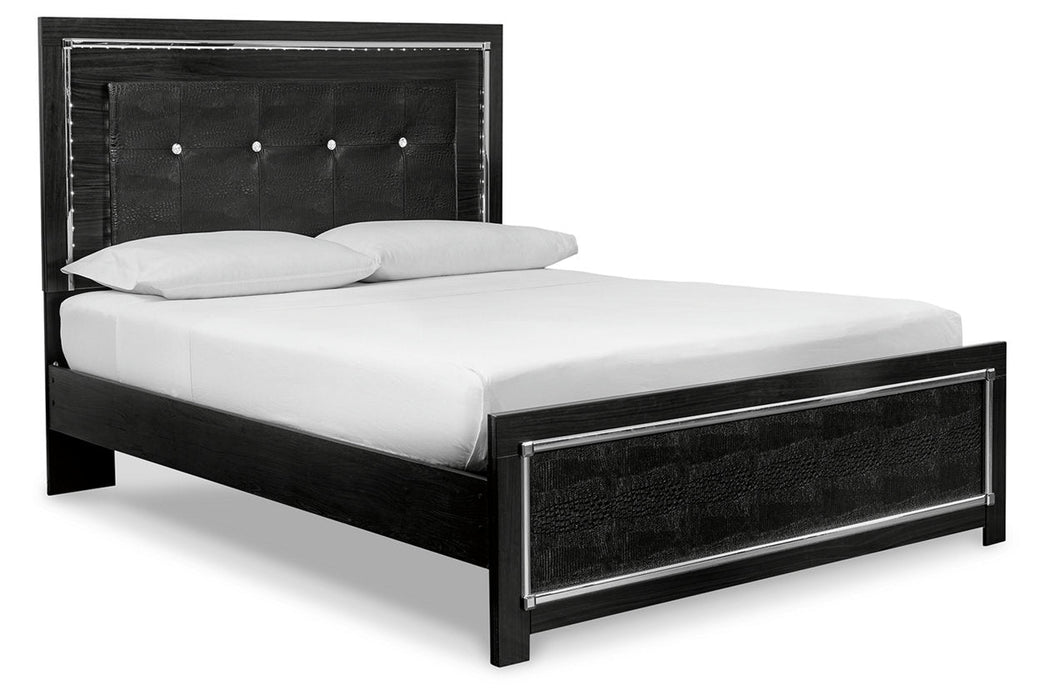 Kaydell Black Queen Upholstered Platform Bed -  Ashley - Lara Furniture