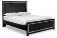 Kaydell Black Queen Upholstered Platform Bed -  Ashley - Lara Furniture