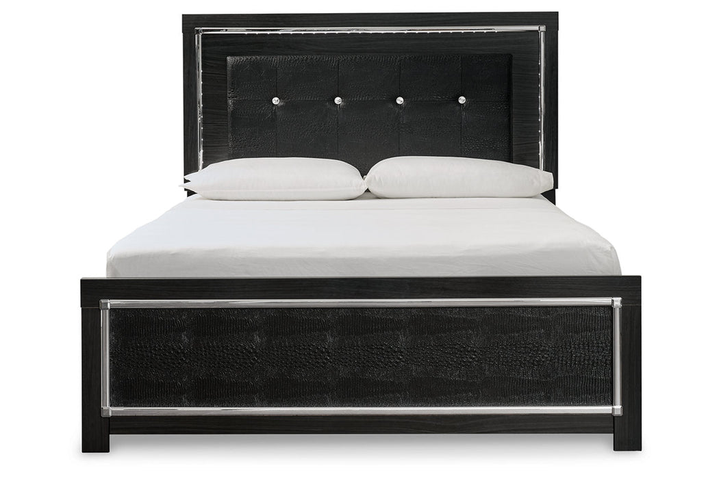 Kaydell Black Queen Upholstered Platform Bed -  Ashley - Lara Furniture