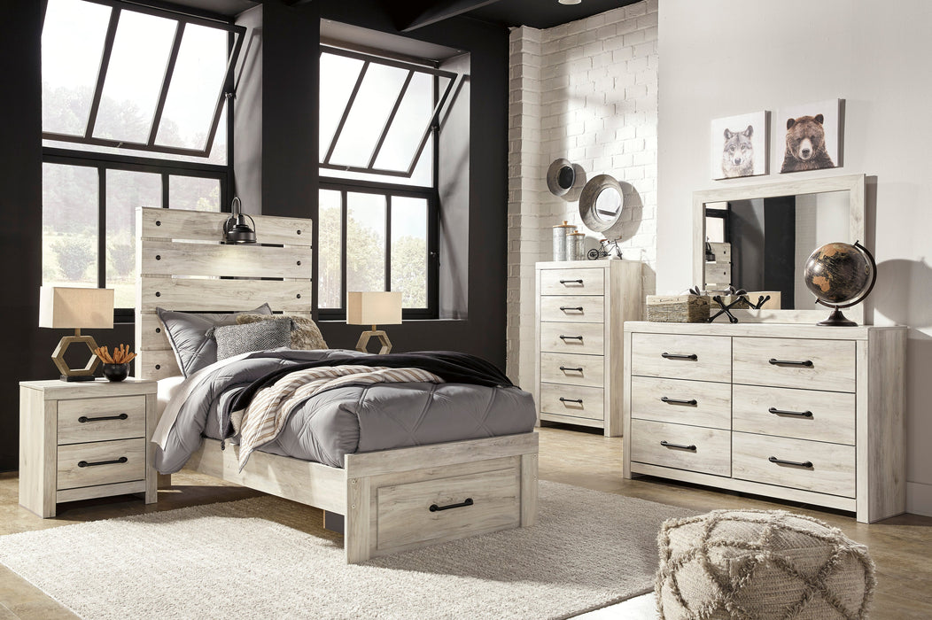 Cambeck Whitewash Youth Footboard Storage Bedroom Set - Lara Furniture