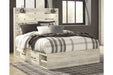 Cambeck Whitewash Queen Platform Bed with 2 Storage Drawers -  Ashley - Lara Furniture