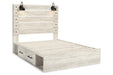 Cambeck Whitewash Queen Platform Bed with 2 Storage Drawers -  Ashley - Lara Furniture