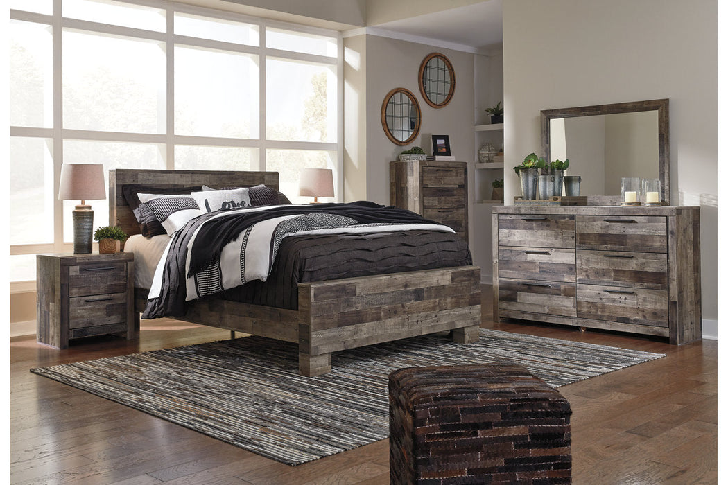 Derekson Multi Gray Queen Panel Bed -  - Lara Furniture