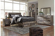 Derekson Multi Gray Queen Platform Bed with 2 Storage Drawers -  Ashley - Lara Furniture