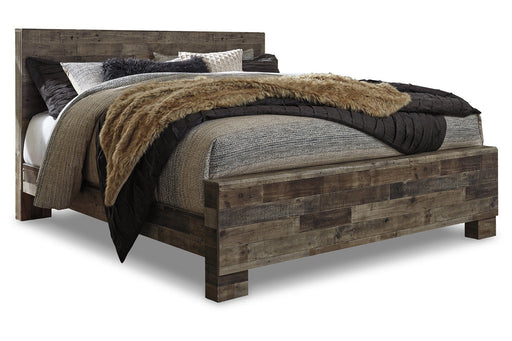 Derekson Multi Gray King Panel Bed -  - Lara Furniture