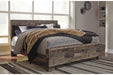 Derekson Multi Gray King Panel Bed -  - Lara Furniture