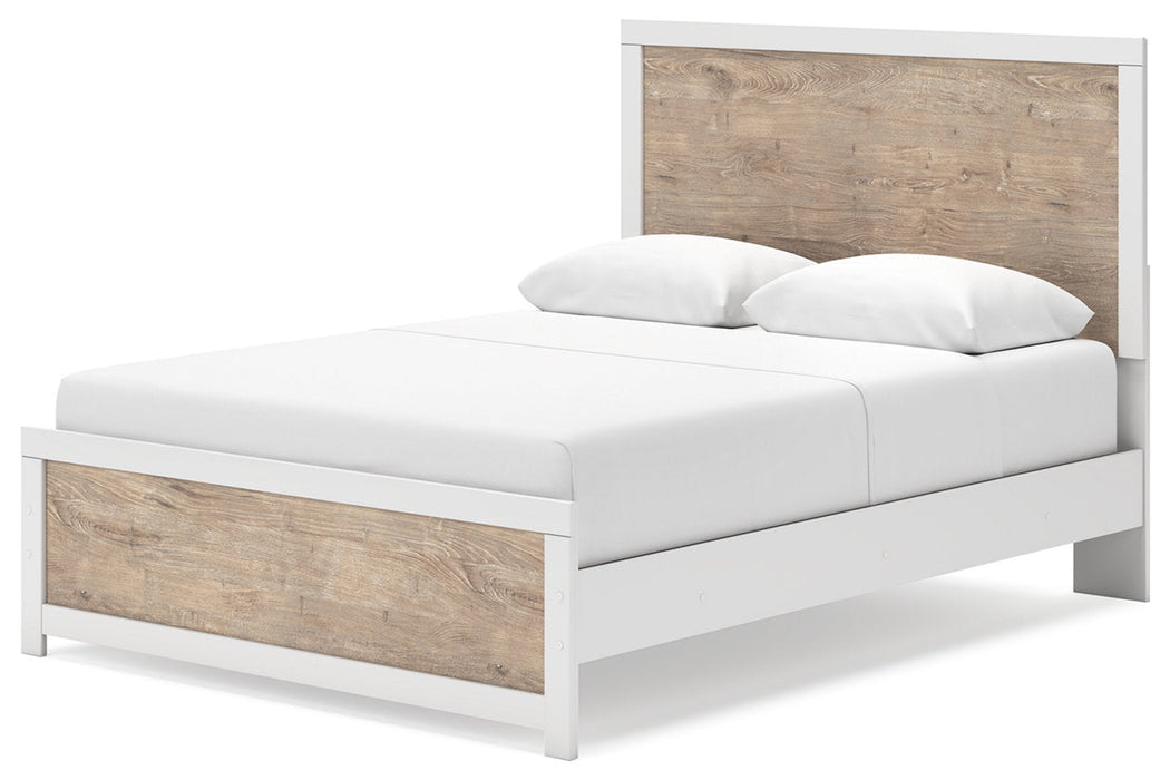 Charbitt Two-tone Queen Panel Bed -  Ashley - Lara Furniture