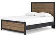 Vertani Black Queen Panel Bed -  Ashley - Lara Furniture