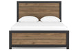 Vertani Black Queen Panel Bed -  Ashley - Lara Furniture