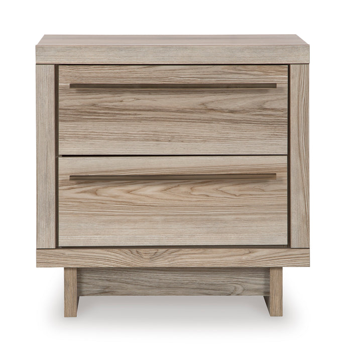 Hasbrick  Tan Nightstand