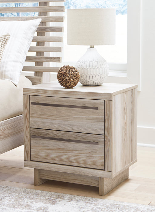 Hasbrick  Tan Nightstand