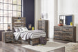 Drystan Brown Youth Storage Platform Bedroom Set - Lara Furniture