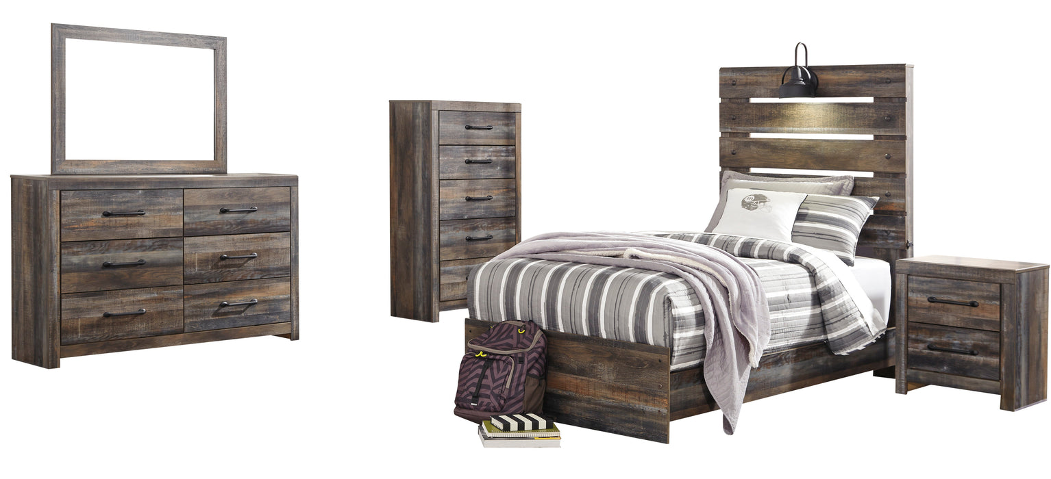 Drystan Brown Youth Panel Bedroom Set - Lara Furniture