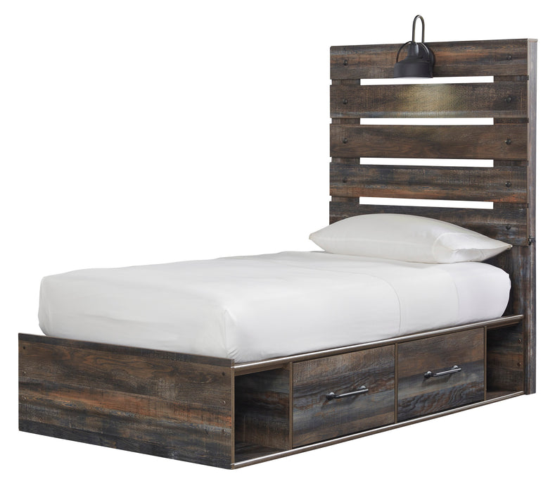 Drystan Brown Youth Storage Platform Bedroom Set - Lara Furniture