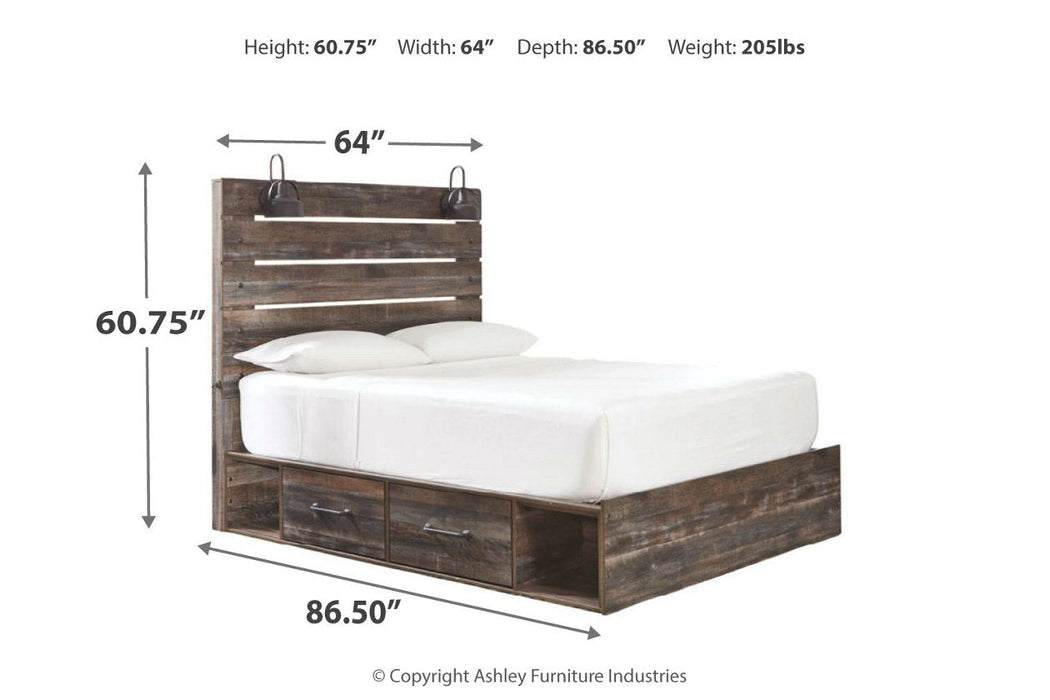 Drystan Multi Queen Panel Bed with 2 Storage Drawers