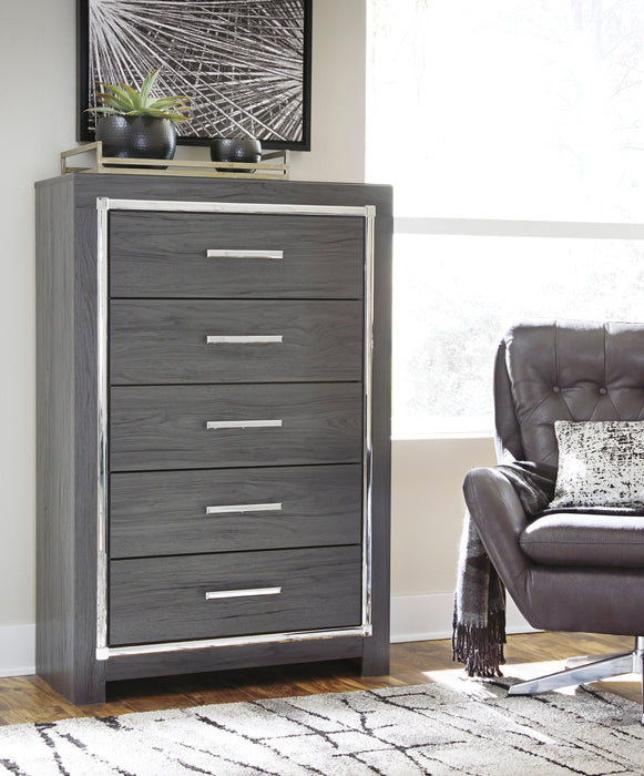 Lodanna Gray Youth LED Storage Bedroom Set - Lara Furniture