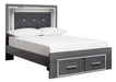 Lodanna Gray Youth LED Storage Bedroom Set - Lara Furniture