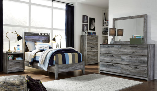 Baystorm Gray LED Panel Youth Bedroom Set - Lara Furniture