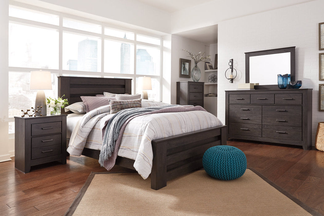 Brinxton Charcoal Queen Panel Bed -  - Lara Furniture