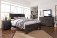 Brinxton Charcoal King Panel Bed - Ashley - Lara Furniture