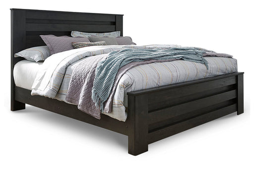 Brinxton Charcoal King Panel Bed - Ashley - Lara Furniture