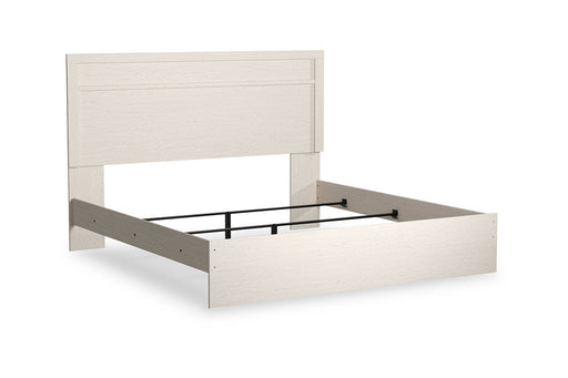 Stelsie White King Panel Bed -  - Lara Furniture