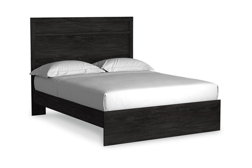 Belachime Black Queen Panel Bed -  - Lara Furniture