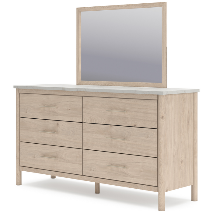 Cadmori Two-tone Upholstered Panel Bedroom Set