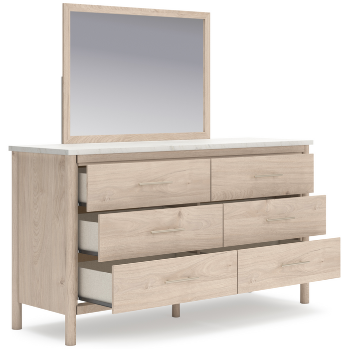 Cadmori Two-tone Upholstered Panel Bedroom Set