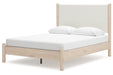 Cadmori Two-tone Queen Upholstered Platform Bed -  Ashley - Lara Furniture