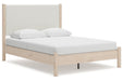 Cadmori Two-tone Queen Upholstered Platform Bed -  Ashley - Lara Furniture