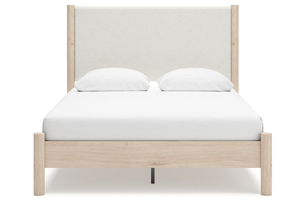 Cadmori Two-tone Queen Upholstered Platform Bed -  Ashley - Lara Furniture