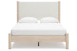 Cadmori Two-tone Queen Upholstered Platform Bed -  Ashley - Lara Furniture