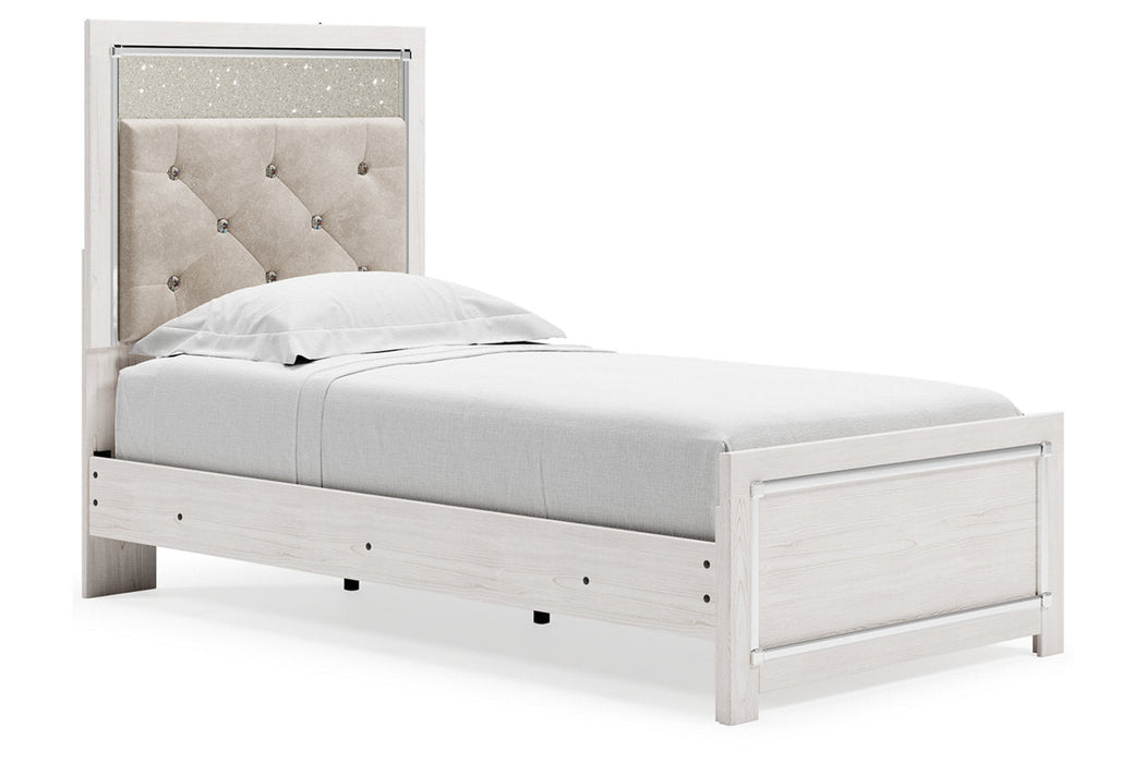 Altyra White Twin Panel Bed