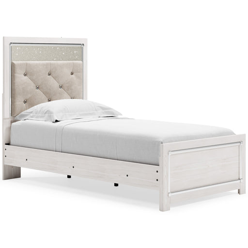 Altyra White LED Upholstered Panel Youth Bedroom Set - Lara Furniture