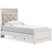 Altyra White LED Upholstered Panel Youth Bedroom Set - Lara Furniture