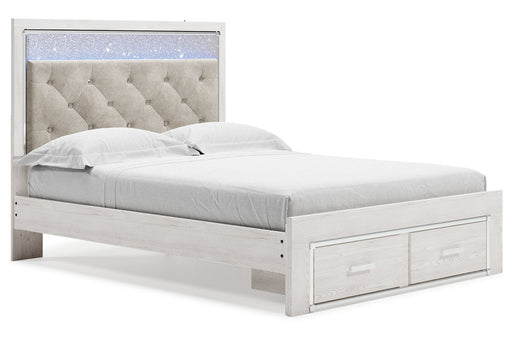 Altyra White Queen Upholstered Storage Bed -  Ashley - Lara Furniture