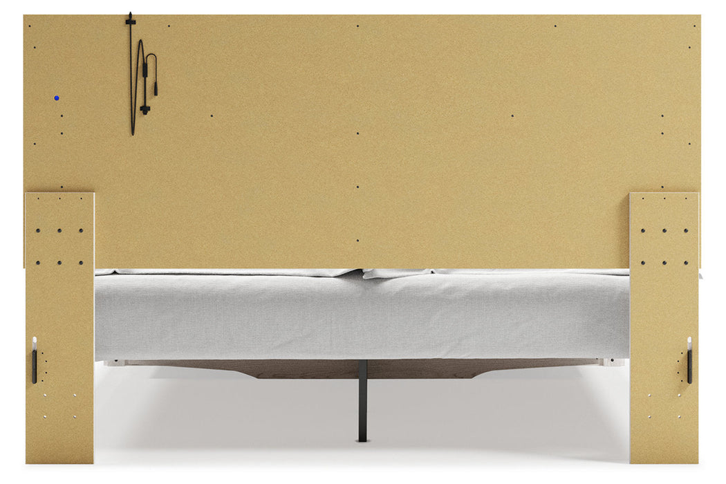 Altyra White King Upholstered Storage Bed