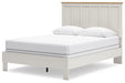 Linnocreek White/Warm Brown Queen Panel Bed -  Ashley - Lara Furniture