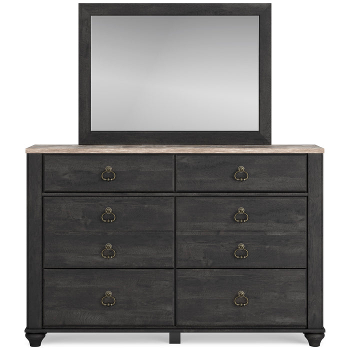 Nanforth Two-Tone  Panel Bedroom Set