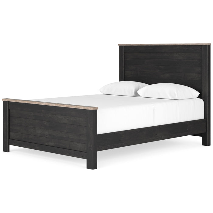 Nanforth  Two-Tone King Panel Bed