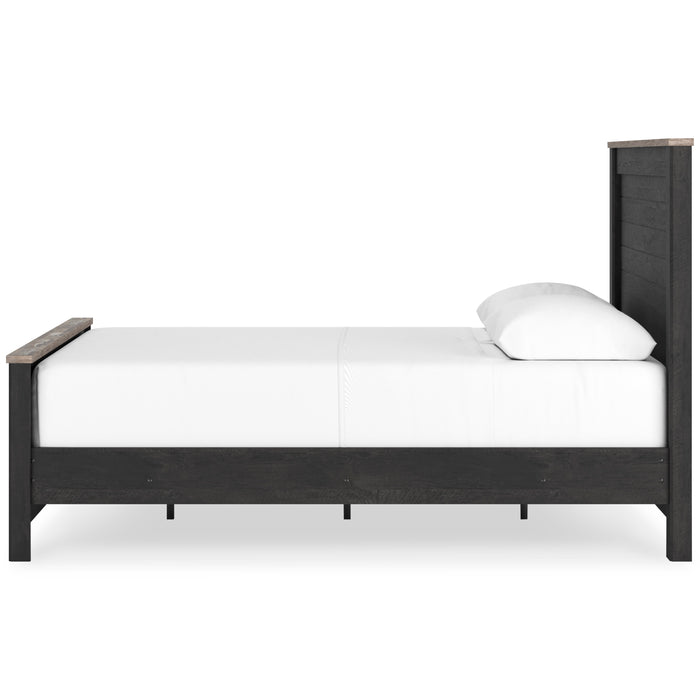 Nanforth Two-Tone Queen Panel Bed