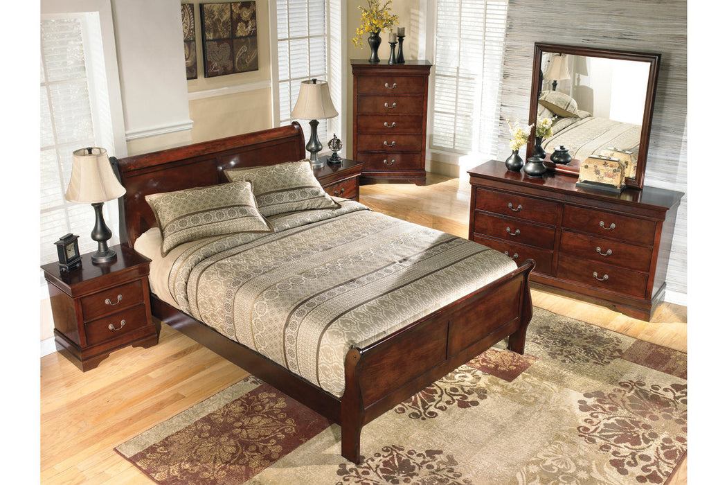 Alisdair Dark Brown Queen Sleigh Bed -  - Lara Furniture