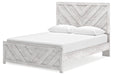 Cayboni Whitewash Queen Panel Bed -  Ashley - Lara Furniture