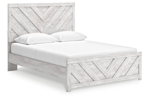 Cayboni Whitewash Queen Panel Bed -  Ashley - Lara Furniture