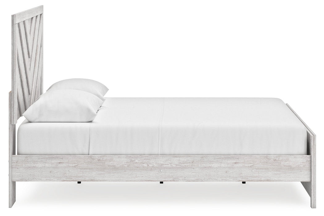 Cayboni Whitewash Queen Panel Bed -  Ashley - Lara Furniture