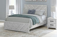 Cayboni Whitewash Queen Panel Bed -  Ashley - Lara Furniture