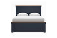 Landocken Brown/Blue Queen Panel Bed -  Ashley - Lara Furniture