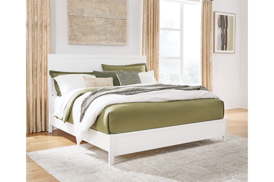 Binterglen White Queen Panel Bed -  Ashley - Lara Furniture