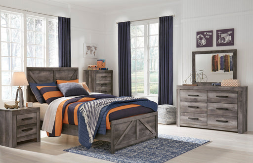 Wynnlow Gray Youth Crossbuck Panel Bedroom Set - Lara Furniture